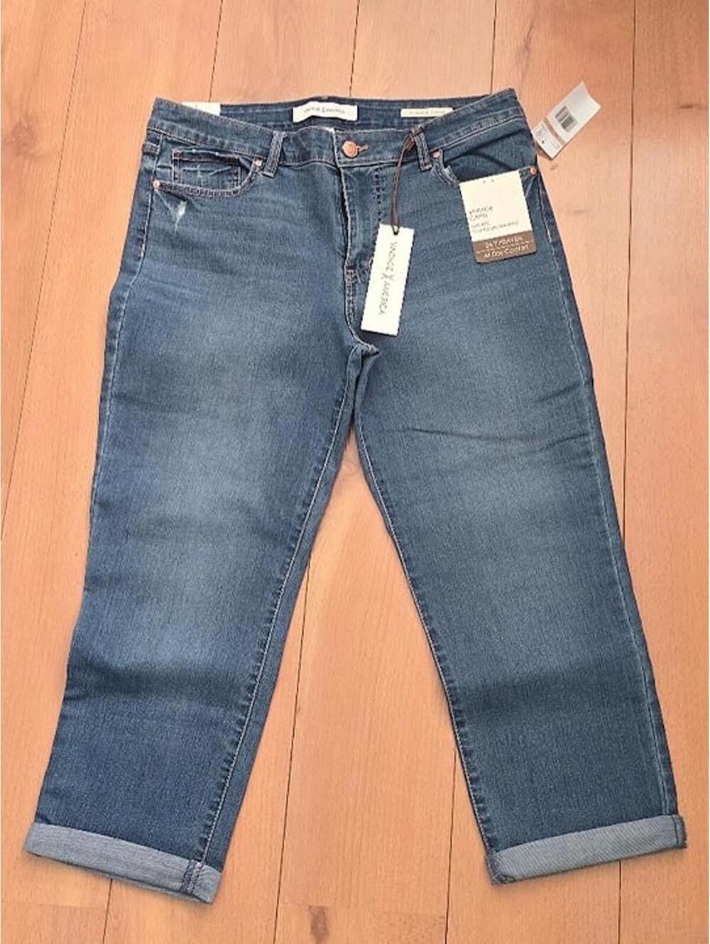 Vintage America Blues Women's Vintage Roll Cuff Capris 12R